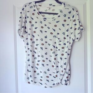 Self Esteem Brand Cactus T-Shirt, Cute Front Knot Detail,  Size Large,